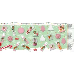 ACCENTRA CALENDARIO DELL'AVVENTO HELLO WINTER. SCATOLA CON LED 33,5x5x 56,7 CM