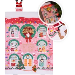 ACCENTRA CALENDARIO DELL'AVVENTO HELLO WINTER. SCATOLA CON LED 33,5x5x 56,7 CM