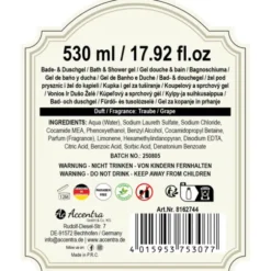 ACCENTRA GEL BAGNODOCCIA AL VINO BIANCO PROFUMAZIONE UVA 530 ML