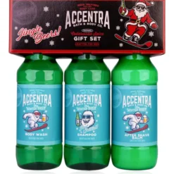 ACCENTRA MEN'S COLLECTION WINTER EDITION CONFEZIONE 3 PEZZI; BAGNOSCHIUMA 140 ML, SHAMPOO 140 ML, BALSAMO DOPOBARBA 140 ML. PROFUMAZIONE CEDARWOOD SPICE