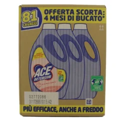 ACE DETERSIVO LIQUIDO LAVATRICE IGIENIZZANTE COLORATI 3 PEZZI DA 27 LAVAGGI