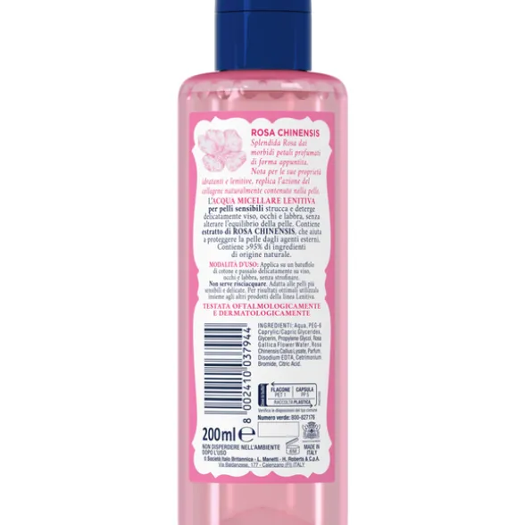 ACQUA ALLE ROSE ACQUA MICELLARE LENITIVA ESTRATTO ROSA CHINENSIS PELLI SENSIBILI 200 ML