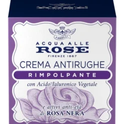 ACQUA ALLE ROSE CREMA ANTIRUGHE RIMPOLPANTE CON ACIDO IALURONICO VEGETALE E ATTIVI DI ANTIETA' DI ROSA NERA 50 ML