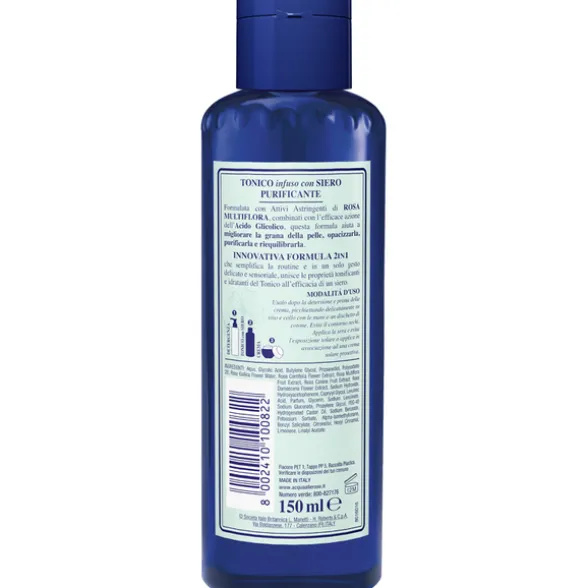 ACQUA ALLE ROSE DISTILLATA TONICO INFUSO CON SIERO PURIFICANTE ROSA MULTIFLORA 150 ML