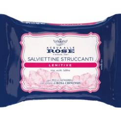 ACQUA ALLE ROSE 20 SALVIETTE STRUCCANTI LENITIVE PELLI SENSIBILI CON ESTRATTO DI ROSA DI CHINENSIS
