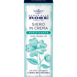ACQUA ALLE ROSE SIERO IN CREMA PURIFICANTE ACIDO GLICOLICO 2% CON ATTIVI ASTRINGENTI DI ROSA MULTIFLORA 30 ML