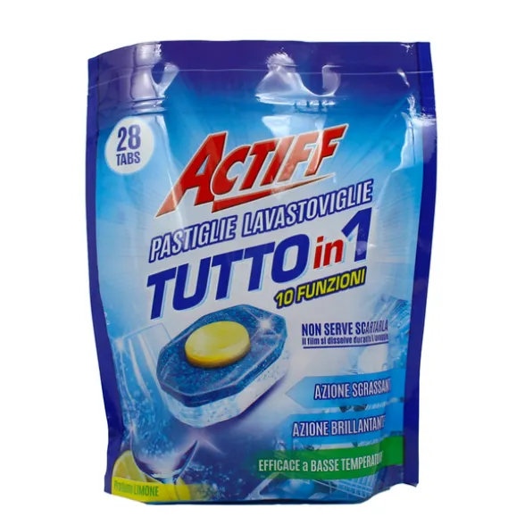 ACTIFF DETERSIVO LAVASTOVIGLIE PASTIGLIE TUTTO IN 1 PROFUMO LIMONE 28 TABS