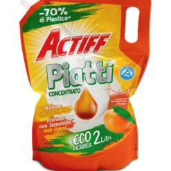 ACTIFF PIATTI CONCENTRATO ECORICARICA MANDARINO & ACETO BUSTA 2 LT