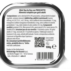 ADOC CATS DAY by DAY PATE' CON PROSCIUTTO VASCHETTA 100 grammi (GATTI ADULTI)