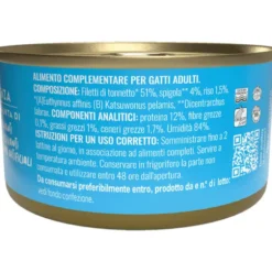 ADOC CATS FILETTI DI TONNETTO e SPIGOLA IN GELATINA 100% NATURALE LATTINA 85 grammi
