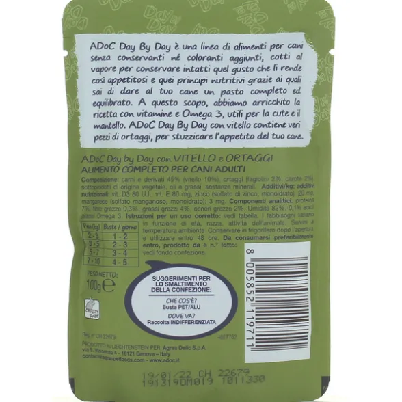 ADOC DOG DAYbyDAY BUSTA 85gr VITELLOeORTAGGI COTTO A VAPORE