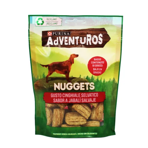 ADVENTUROS CANE SNACK NUGGETS AL CINGHIALE BUSTA 90 grammi