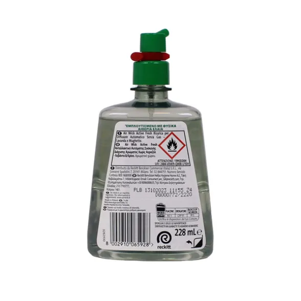 AIRWICK ACTIVE FRESH RICARICA PER DIFFUSORE AUTOMATICO FRAGRANZA LAVANDA e MUGHETTO 228 ML