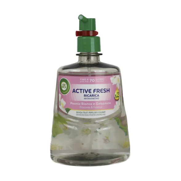 AIRWICK ACTIVE FRESH RICARICA PER DIFFUSORE AUTOMATICO FRAGRANZA PEONIA BIANCA E GELSOMINO 228 ML