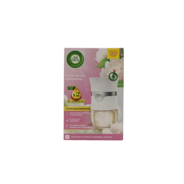 AIRWICK DIFFUSORE ELETTRICO COMPLETO FRAGRANZA PEONIA BIANCA E GELSOMINO