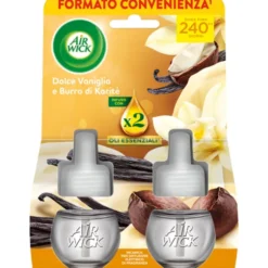 AIRWICK RICARICA DIFFUSORE ELETTRICO FRAGRANZA VANIGLIA E BURRO DI KARITE' 2 PEZZI