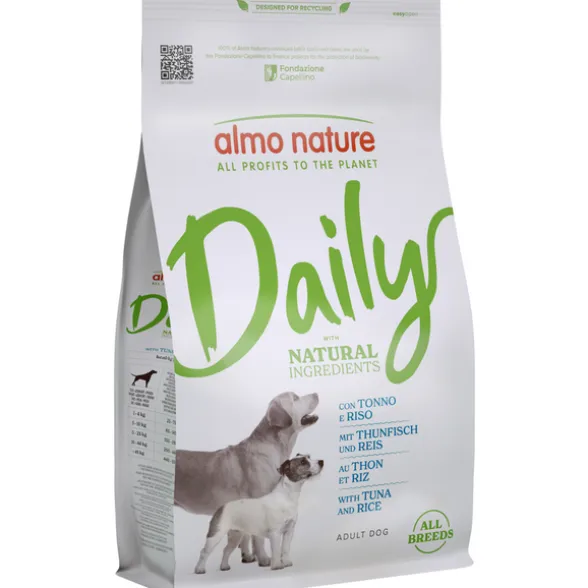 ALMO NATURE CANE DAILY NATURAL TONNO e RISO SACCHETTO 1,2 KG PER TUTTE LE TAGLIE