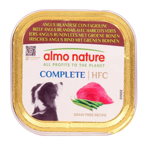 ALMO NATURE COMPLETE HFC CANE VASCHETTA ANGUS IRLANDESE CON FAGIOLINI 85 GRAMMI