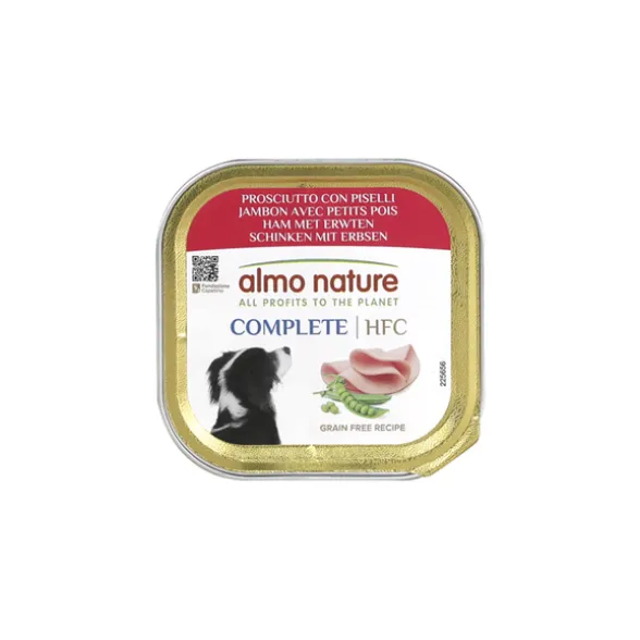 ALMO NATURE COMPLETE HFC CANE VASCHETTA PROSCIUTTO CON PISELLI 85 GRAMMI