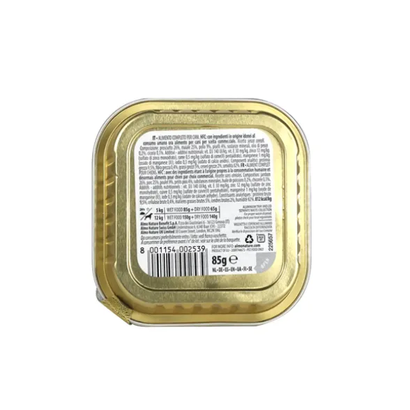 ALMO NATURE COMPLETE HFC CANE VASCHETTA PROSCIUTTO CON PISELLI 85 GRAMMI