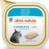 ALMO NATURE COMPLETE STERILISED MERLUZZO PER GATTO VASCHETTA 85 grammi