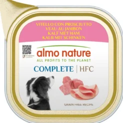 ALMO NATURE COMPLETE VITELLO CON PROSCIUTTO PER CANE VASCHETTA 150 grammi