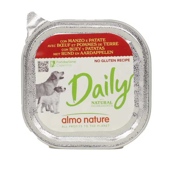 ALMO NATURE DAILY CANE MANZOePATATE VASCHETTA 100 Grammi
