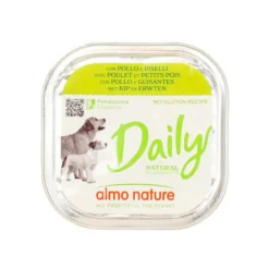 ALMO NATURE DAILY CANE POLLOePISELLI VASCHETTA 300 Grammi