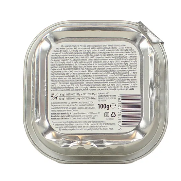 ALMO NATURE DAILY CANE TACCHINOeZUCCHINE VASCHETTA 100 Grammi