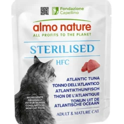 ALMO NATURE GATTO STERILISED TONNO DELL'ATLANTICO BUSTA 50 grammi
