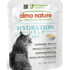 ALMO NATURE HYDRATION HELP FHC GATTO BRODO DI SARDINE BUSTA 50 grammi