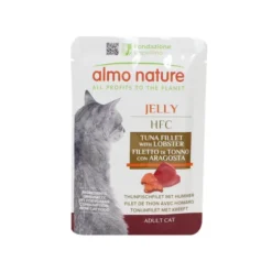 ALMO NATURE JELLY HFC GATTO BUSTA FILETTI DI TONNO CON ARAGOSTA 55 GRAMMI
