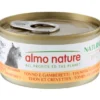 ALMO NATURE NATURAL TONNO - GAMBERETTI PER GATTO LATTINA 70 grammi