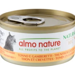 ALMO NATURE NATURAL TONNO - GAMBERETTI PER GATTO LATTINA 70 grammi