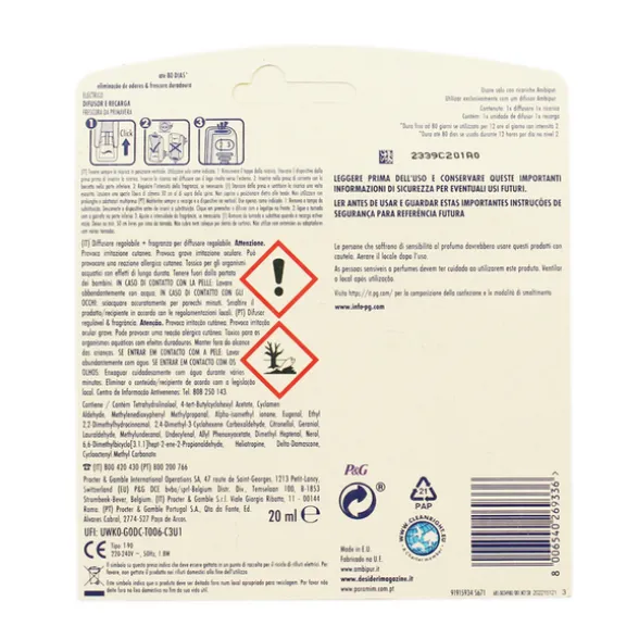AMBIPUR ELETTRICO DIFFUSORE + RICARICA LIQUIDA RISVEGLIO PRIMAVERILE 20 ML