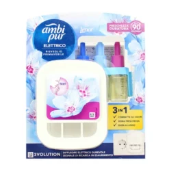 AMBIPUR 3 VOLUTION DIFFUSORE ELETTRICO + RICARICA RISVEGLIO PRIMAVERILE 20 ML DURATA FINO A 90 GIORNI