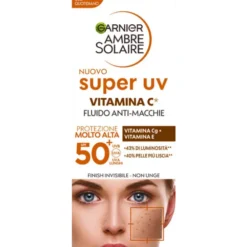AMBRE SOLAIRE SUPER UV VITAMINA C FLUIDO ANTI MACCHIE VISO SPF50+ 40 ML