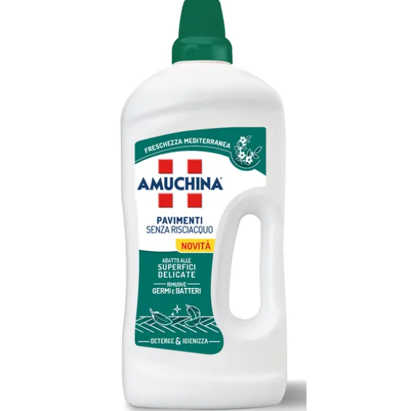 AMUCHINA PAVIMENTI SENZA RISCIACQUO SUPERFICI DELICATE FRESCHEZZA MEDITERRANA 1250 ML