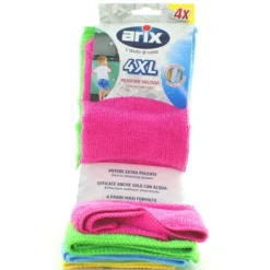 ARIX PANNO MICROFIBRE MULTIUSO 4 PZ XL MISURA 36x38cmCOLORI ASSORTITI