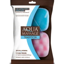 ARIX SPUGNA AQUA MASSAGE CON ANTIBATTERICO IGIENIZZANTE 2 SPUGNE -MORBIDA E PEELING
