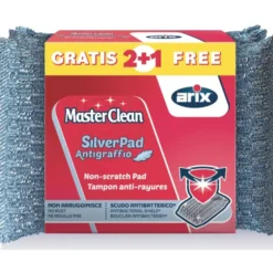 ARIX SPUGNA MASTERCLEAN SILVER PAD ANTIGRAFFIO CON ANTIBATTERICO 2+1pz