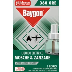 BAYGON LIQUIDO ELETTRICO RICARICA MOSCHE ZANZARE 360 ORE 31 ML