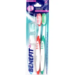 BENEFIT SPAZZOLINO DENTI MEDIUM 2 PZ CON COPRISETOLE