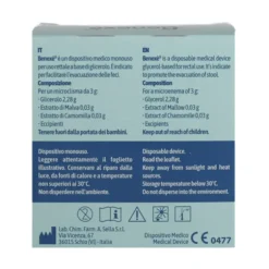 BENEXE' INTESTINO 6 MICROCLISMI PER BAMBINI DA 3 grammi CON GLICEROLO, MALVA E CAMOMILLA