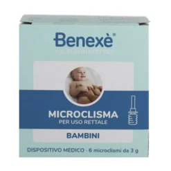 BENEXE' INTESTINO 6 MICROCLISMI PER BAMBINI DA 3 grammi CON GLICEROLO, MALVA E CAMOMILLA