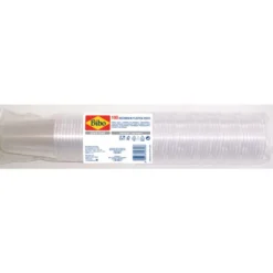 BIBO 100 BICCHIERI IN PLASTICA TRASPARENTE 200 CC