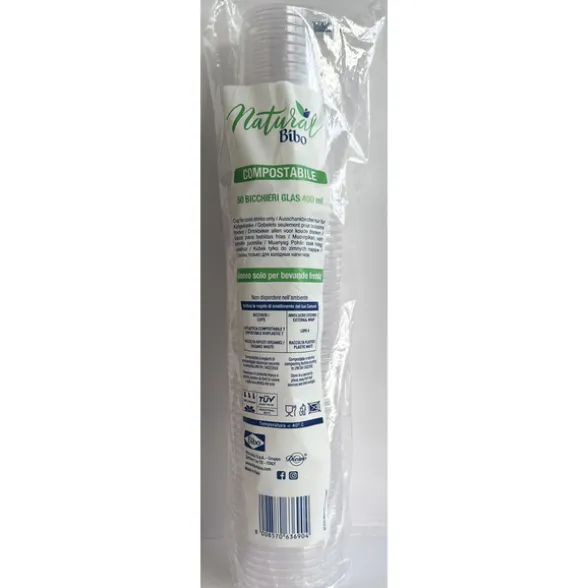BIBO 50 BICCHIERI 400 ML IN PLASTICA TRASPARENTE