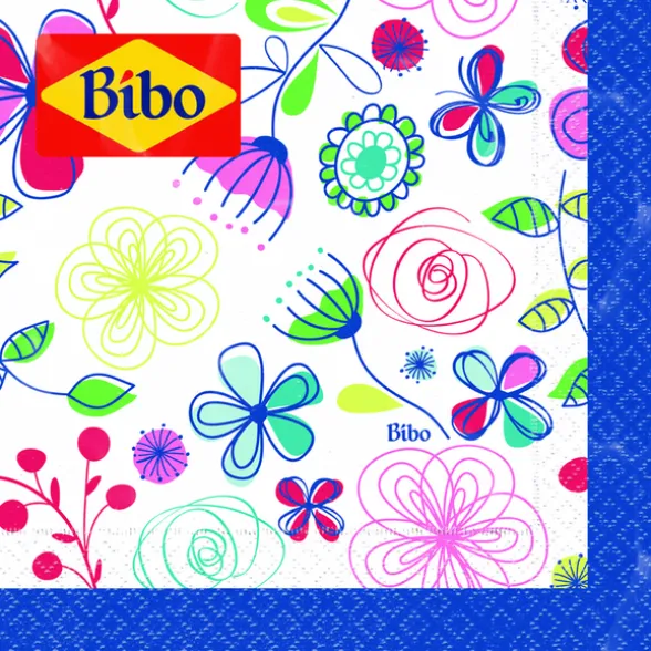 BIBO DECOR TOVAGLIOLI OVATTA 33x33 3 VELI 20 PZ FLORAL