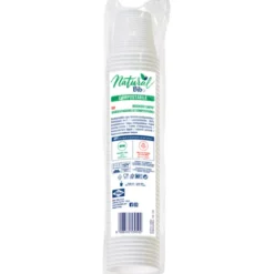 BIBO NATURAL 50 BICCHIERI CAFFE' BIANCHI BIODEGRADABILI E COMPOSTABILI 80 CC