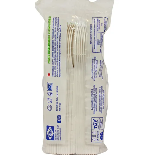BIBO NATURAL 50 CUCCHIAI BIODEGRADABILI E COMPOSTABILI